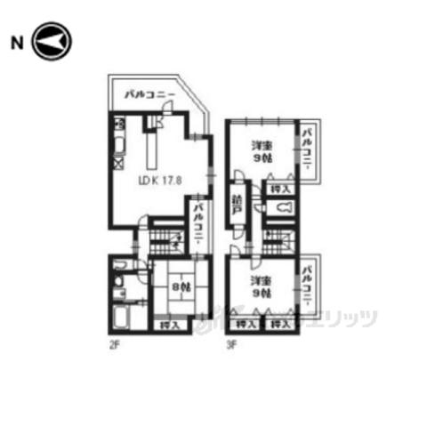 渡部マンション(3LDK/1階)の間取り写真