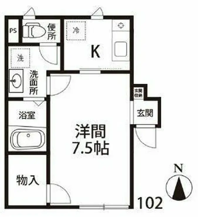 メゾンクローバー 1階階 間取り