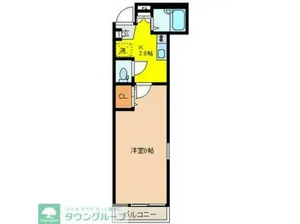 ドルチェ・K(1K/1階)の間取り写真