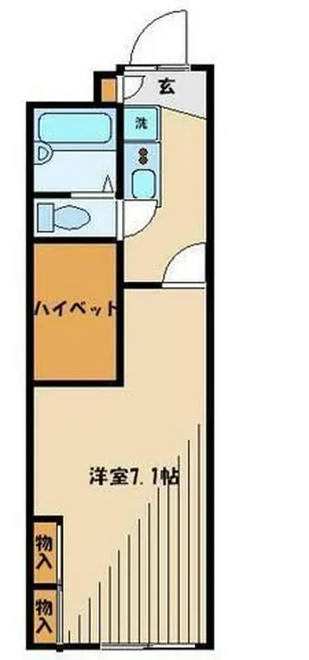 レオパレス武蔵野第3 2階階 間取り