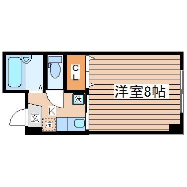 上杉KKビル(1K/4階)の間取り写真