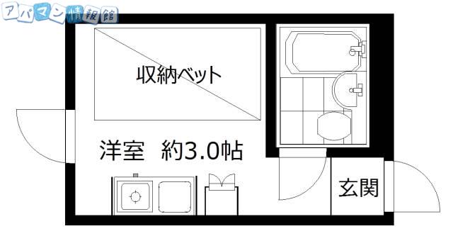 レジデンシャル西堀(ワンルーム/9階)の間取り写真