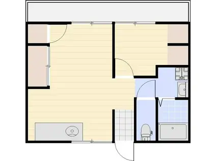 本町宮脇ビル(1LDK/5階)の間取り写真