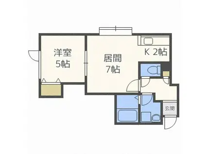 ウイングS&A(1LDK/2階)の間取り写真