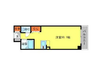 グリーンハイツ豊川I(1K/1階)の間取り写真