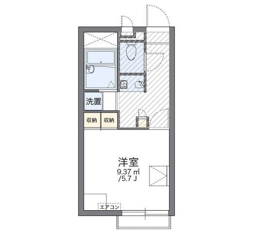 レオパレスベル新福(1K/2階)の間取り写真