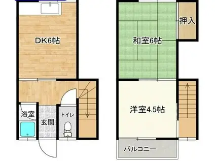 土山グリーンハイツ(2DK/2階)の間取り写真