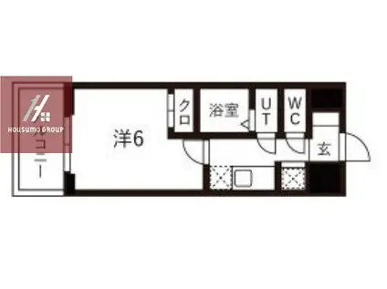 ワールドアイ大阪城イーストIII(1K/5階)の間取り写真