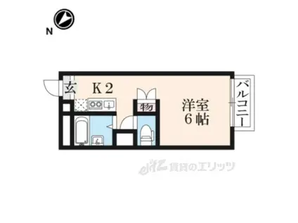 レオパレストミタ2(1K/1階)の間取り写真