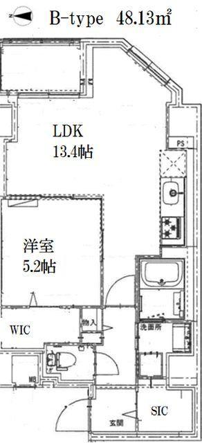 PREMIUM STAGE NAO(1LDK/8階)の間取り写真