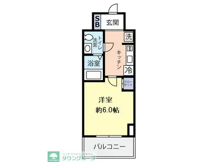 グランヴァンプレミアム川口(1K/2階)の間取り写真