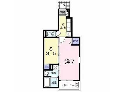 ソフィア.YM II(1SK/1階)の間取り写真