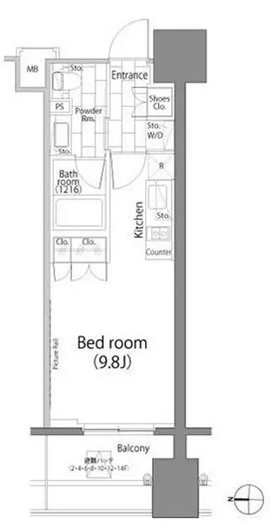 パークハビオ平河町 13階階 間取り