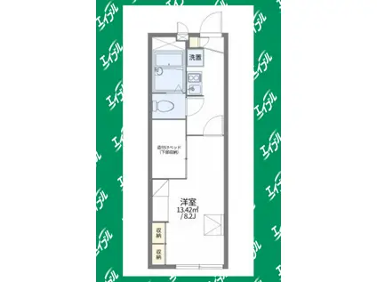 レオパレスニューロード(1K/2階)の間取り写真