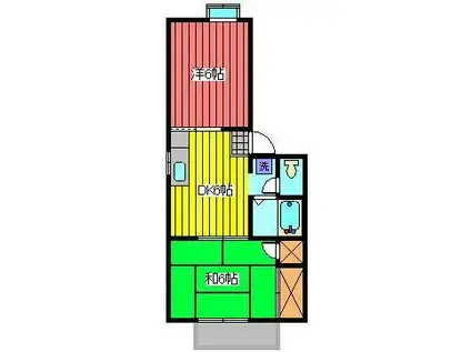 L・MAISON(2DK/2階)の間取り写真