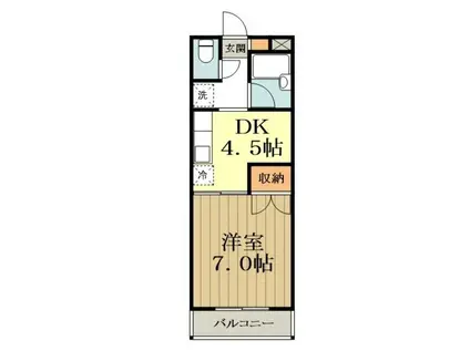サクラ小金井マンション(1DK/3階)の間取り写真