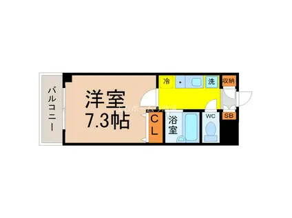 クレストステージアスカ(1K/6階)の間取り写真