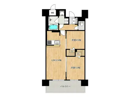 F-CREST SUGAHARA(2LDK/8階)の間取り写真