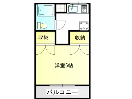 レグルス八幡(1K/1階)の間取り写真