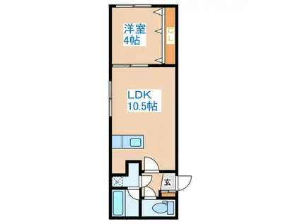 VIVACE NISHINO(1LDK/1階)の間取り写真