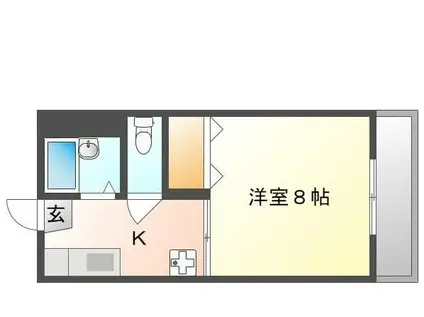 メゾンモラミA(1K/2階)の間取り写真