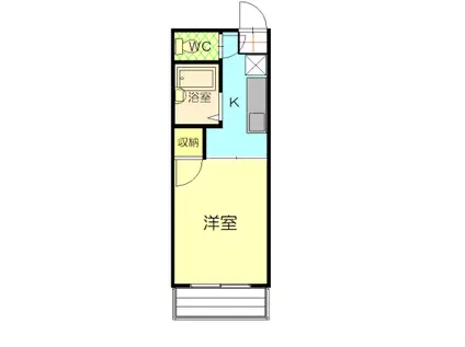 メゾンプレジールB(1K/2階)の間取り写真