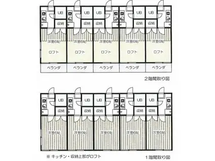 ハイツ柏葉(1K/2階)の間取り写真