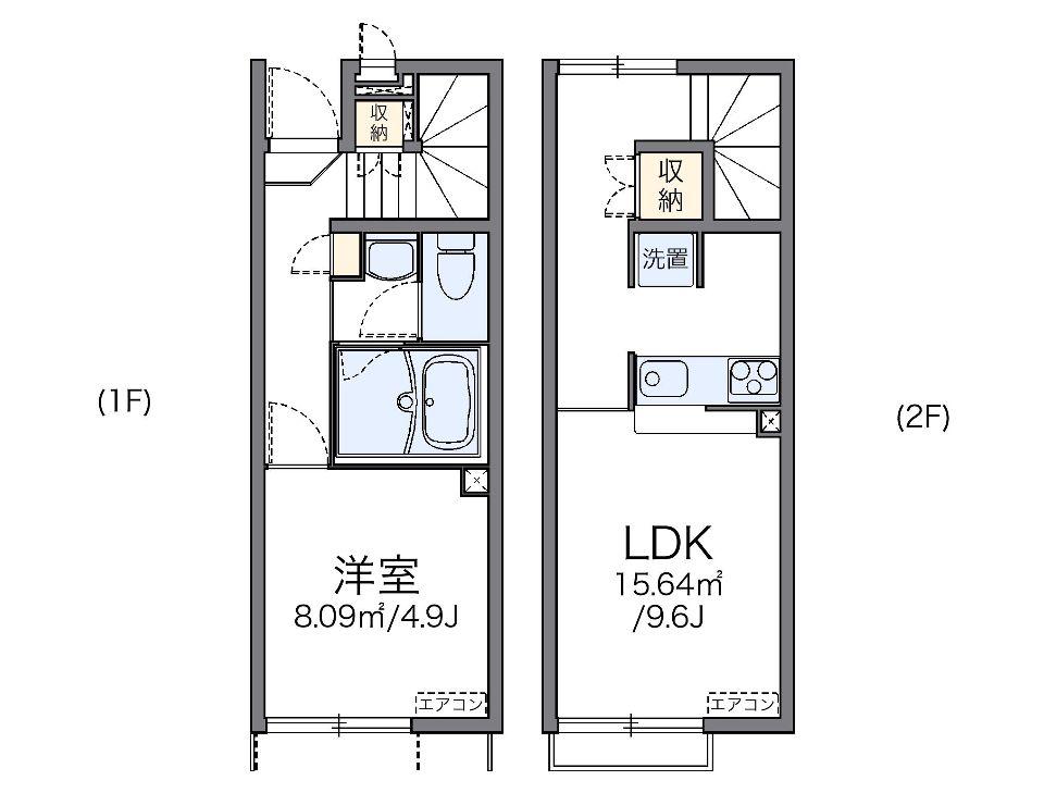 レオネクストコクメイハイツT(1LDK/1階)の間取り写真