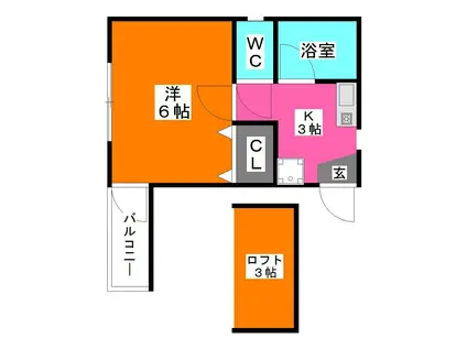 バンローゼ戸田(1K/1階)の間取り写真