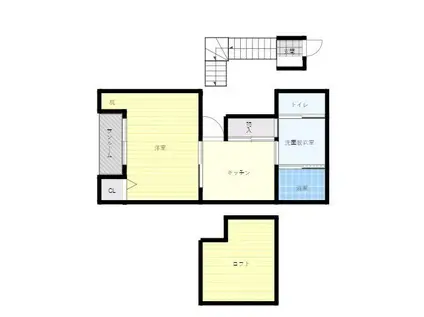 ドリームガーデン(1K/2階)の間取り写真