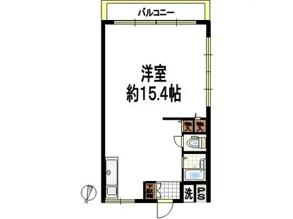 寿ビル(ワンルーム/3階)の間取り写真