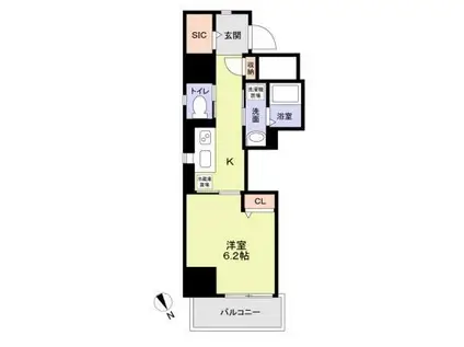 FELICEPRENDRE(1K/4階)の間取り写真