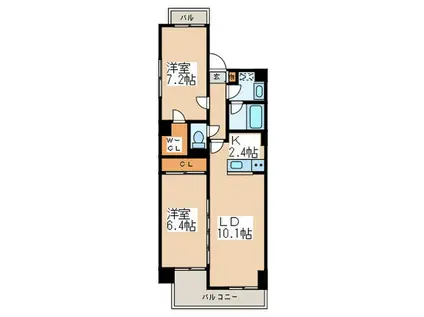 COSMOS22(2LDK/3階)の間取り写真
