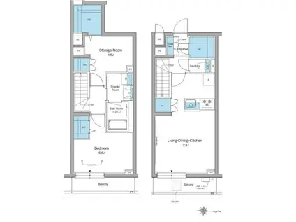 ルフォンリヴェント杉並永福(1SLDK/1階)の間取り写真