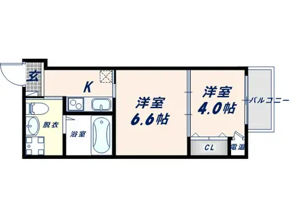 エフメゾンプラージ(2K/3階)の間取り写真