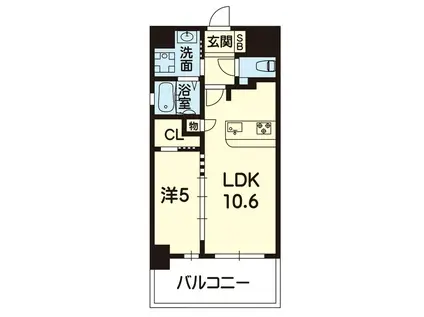 KーSMARTけやき通(1LDK/7階)の間取り写真