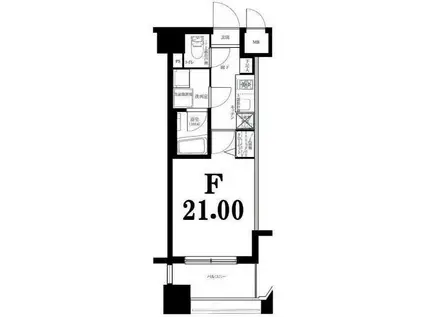 グリフィン横浜・西口壱番館(1K/6階)の間取り写真