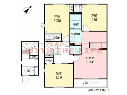 パストラル久留米(3LDK/2階)の間取り写真