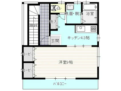 コーポHOSONO(1K/3階)の間取り写真