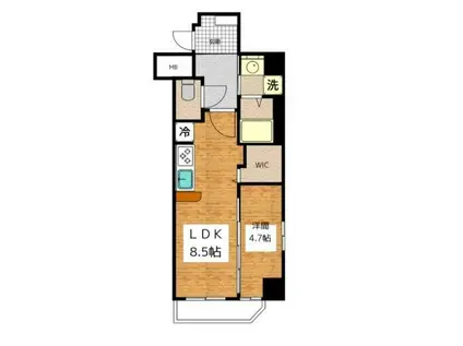 CERES中村公園前(1LDK/6階)の間取り写真