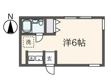 ゼーゲンハウゼ 1号棟(ワンルーム/2階)の間取り写真