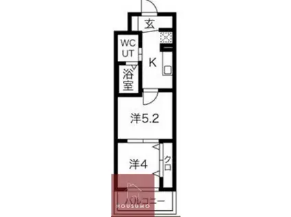 エグゼ新北野(2K/8階)の間取り写真