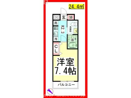 TJ STYLE BE(1K/1階)の間取り写真