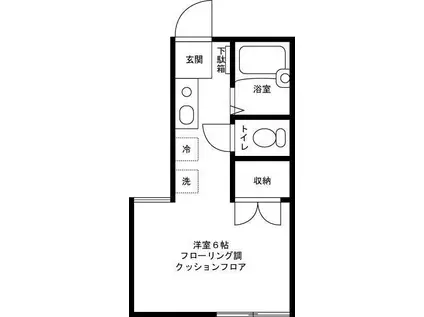 ルノール沼袋(1K/2階)の間取り写真