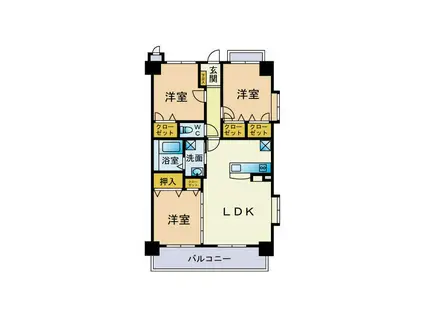 ネオジェラーモIII(3LDK/2階)の間取り写真