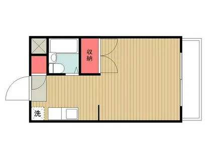 ルミエール上砂第一(1K/3階)の間取り写真