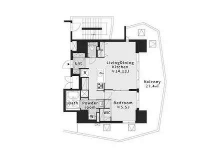 F・TOUR(1LDK/8階)の間取り写真