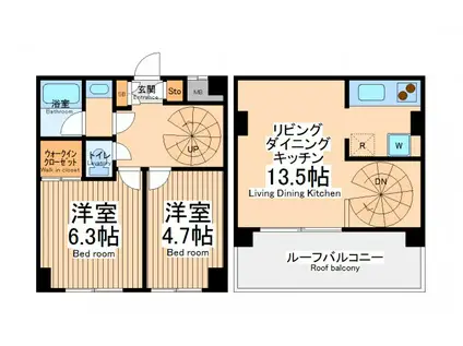 オズコート(2LDK/3階)の間取り写真