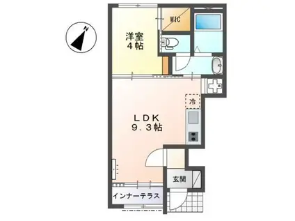 GRAND POIRE(1LDK/1階)の間取り写真