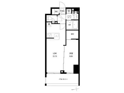 アーバンパーク綾瀬ウエスト(1LDK/5階)の間取り写真